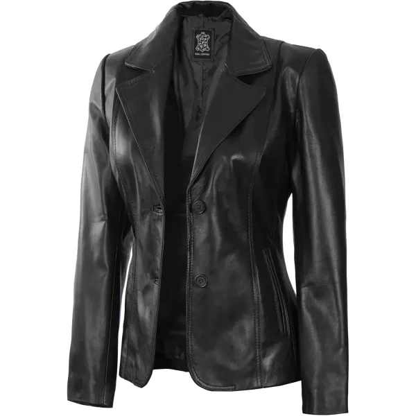 imageBlingsoul Leather Blazer Jacket Women  Leather Car Coats For WomenSurrey  Black Jacket