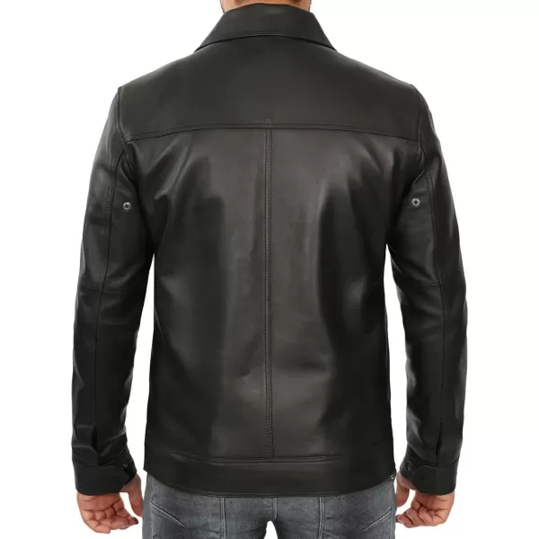 imageBlingsoul Premium Lambskin Leather Jacket Men  Classic Biker Style Mens Leather JacketsBlack  Thomas Leather Jacket