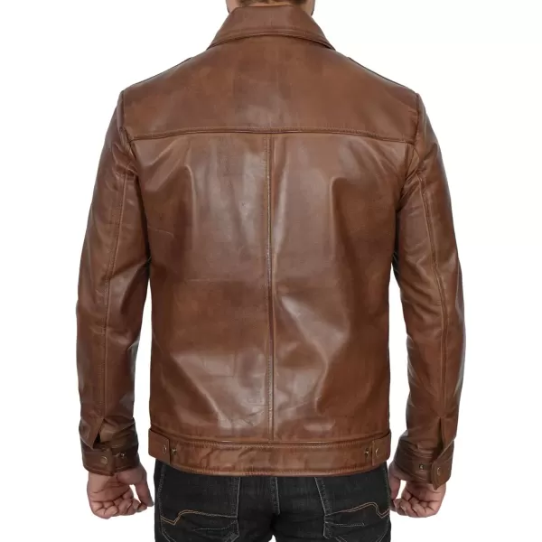 imageBlingsoul Premium Lambskin Leather Jacket Men  Classic Biker Style Mens Leather JacketsJose  Chocolate Brown Jacket