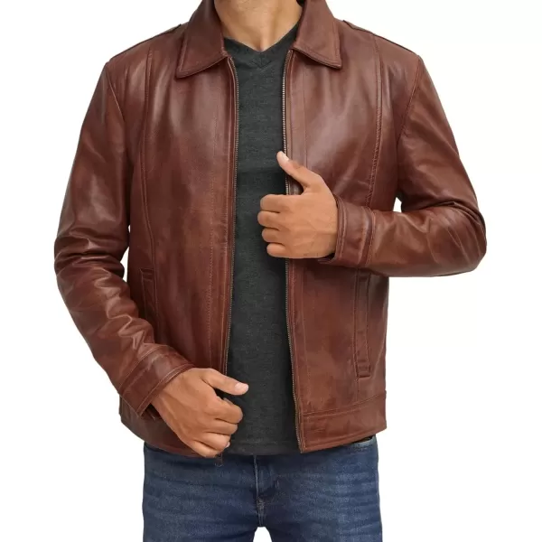 imageBrown Leather Jacket Men  Black Real Lambskin Mens Leather JacketBrown  Wick Jacket