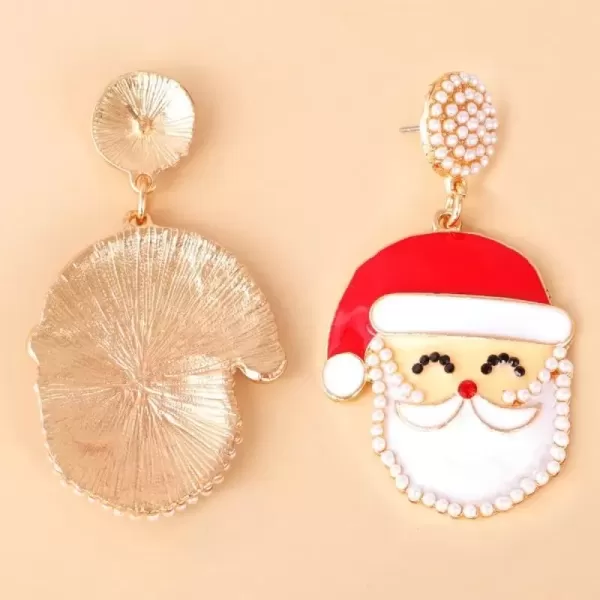 imageBlingsoul Green Monster Santa Earrings  Claus Anime Christmas Hat Xmas Stud Holiday Jewelry For WomenCute Santa Earrings