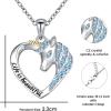 imageBlingsoul Cute Silver Heart Unicorn Necklace  Pendant Panda Necklace Jewelry Gifts for WomenUnicorn Necklace