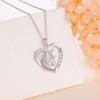 imageBlingsoul Cute Silver Heart Unicorn Necklace  Pendant Panda Necklace Jewelry Gifts for WomenUnicorn Necklace Heart