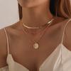 imageBlingsoul Pendant Necklace for Women  Dainty Double Layer Necklaces Fashionable Jewelry Gift for Womens3 Layered Necklace