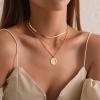 imageBlingsoul Pendant Necklace for Women  Dainty Double Layer Necklaces Fashionable Jewelry Gift for Womens3 Layered Necklace