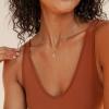 imageBlingsoul Pendant Necklace for Women  Dainty Fashion Necklaces Jewelry Gift WomenLetter A Heart Necklace  Gold