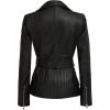 imageBlingsoul Leather Jacket Women  Real Lambskin Long Womens Leather JacketBlack  Victoria Jacket