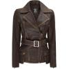 imageBlingsoul Leather Jacket Women  Real Lambskin Long Womens Leather JacketBrown  Victoria Jacket