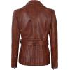 imageBlingsoul Leather Jacket Women  Real Lambskin Long Womens Leather JacketCognac  Victoria Jacket