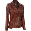 imageBlingsoul Leather Jacket Women  Real Lambskin Long Womens Leather JacketCognac  Victoria Jacket