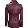 imageBlingsoul Leather Jacket Women  Real Lambskin Long Womens Leather JacketMaroon  Victoria Jacket
