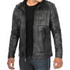 imageBlingsoul Premium Lambskin Leather Jacket Men  Classic Biker Style Mens Leather JacketsBlack  Tavares Jacket