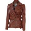imageBlingsoul Leather Jacket Women  Real Lambskin Long Womens Leather JacketCognac  Victoria Jacket
