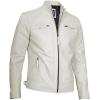 imageBlingsoul Leather Jacket Men  Quilted Cafe Racer Leather Jackets For MenD1off White