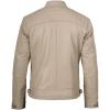 imageBlingsoul Leather Jacket Men  Quilted Cafe Racer Leather Jackets For MenDiamond1  Beige Jacket