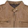 imageBlingsoul Leather Jacket Men  Quilted Cafe Racer Leather Jackets For MenJohnson  Light Brown Leather Jacket