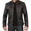 Johnson - Ruboff Brown Leather Jacket