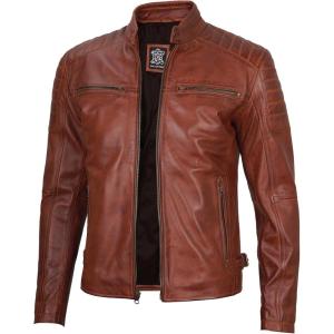 imageLeather Jacket Men Black and Brown Leather Jackets For MenFelix  Cognac Wax Jacket