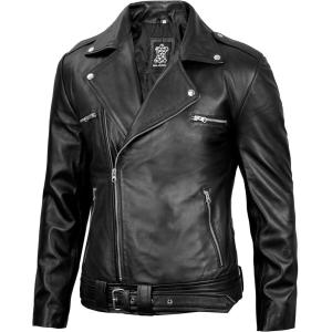 imageLeather Jacket Men Black and Brown Leather Jackets For MenNicolas  Black Jacket