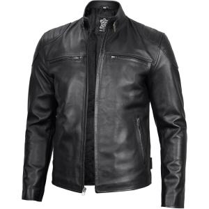 imageLeather Jacket Men Black and Brown Leather Jackets For MenVermount  Black