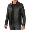 imageBrown Leather Jacket Men  Black Real Lambskin Mens Leather JacketBlack  Thomas Leather Jacket