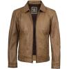imageBrown Leather Jacket Men  Black Real Lambskin Mens Leather JacketWick  Camel Brown Leather Jacket