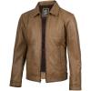 imageBrown Leather Jacket Men  Black Real Lambskin Mens Leather JacketWick  Camel Brown Leather Jacket