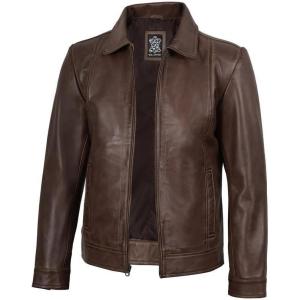 imageBrown Leather Jacket Men  Black Real Lambskin Mens Leather JacketJose  Coffee Jacket