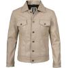 imageBlingsoul Premium Vintage Leather Jacket Men  Real Lambskin Trucker Mens Leather JacketsBeige  Fernando Jacket