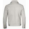 imageBlingsoul Premium Vintage Leather Jacket Men  Real Lambskin Trucker Mens Leather JacketsOff White  Fernando Jacket