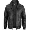 imageBlingsoul Leather Bomber Jackets For Men  Real Lambskin Mens Leather Jacket With Detachable HoodEdinburgh  Grey Jacket