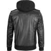 imageBlingsoul Leather Bomber Jackets For Men  Real Lambskin Mens Leather Jacket With Detachable HoodEdinburgh  Grey Jacket