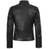 imageBlingsoul Cafe Racer Leather Jacket Womens  Real Lambskin Leather Jackets for WomenCarrie  Black Jacket
