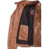 imageBlingsoul Cafe Racer Leather Jacket Womens  Real Lambskin Leather Jackets for WomenCarrie  Tan Jacket