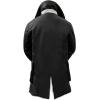 imageBlingsoul Disc Mens Shearling Coat Black Leather Swedish Bomber Jacket  1509934 Bain Real Black L
