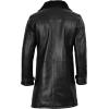 imageBlingsoul Disc Swedish Mens Black Shearling Leather Bomber Jacket  1509984 Turlock Black L