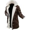 imageBlingsoul Real Lambskin Swedish Bomber Coat  Sherpa Lined Leather Jacket Fur CoatsBrown  Shearling Coat