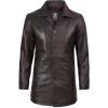 imageBlingsoul Leather Coats for Men  Vintage Style Long Leather Jacket MenBrown  Super Leather Coat