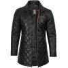 imageBlingsoul Leather Coats for Men  Vintage Style Long Leather Jacket MenGlen  Black Coat