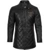 imageBlingsoul Leather Coats for Men  Vintage Style Long Leather Jacket MenGlen  Black Coat