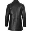 imageBlingsoul Leather Coats for Men  Vintage Style Long Leather Jacket MenGlen Plain  Black Coat