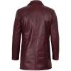 imageBlingsoul Leather Coats for Men  Vintage Style Long Leather Jacket MenSantiago  Maroon Wax Coat