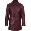 imageBlingsoul Leather Coats for Men  Vintage Style Long Leather Jacket MenSantiago  Maroon Wax Coat