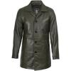 imageBlingsoul Leather Coats for Men  Vintage Style Long Leather Jacket MenSantiago  Olive Green Coat