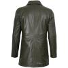 imageBlingsoul Leather Coats for Men  Vintage Style Long Leather Jacket MenSantiago  Olive Green Coat