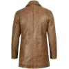 imageBlingsoul Leather Coats for Men  Vintage Style Long Leather Jacket MenSuper  Camel Brown Car Coat