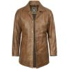 imageBlingsoul Leather Coats for Men  Vintage Style Long Leather Jacket MenSuper  Camel Brown Car Coat