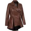 imageBlingsoul Leather Jackets For Women  Real Lambskin Womens Leather JacketClarissa Peplum  Cognac Jacket