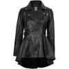 imageBlingsoul Leather Jackets For Women  Real Lambskin Womens Leather JacketGonzalez  Black Peplum Jacket