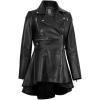 imageBlingsoul Leather Jackets For Women  Real Lambskin Womens Leather JacketGonzalez  Black Peplum Jacket